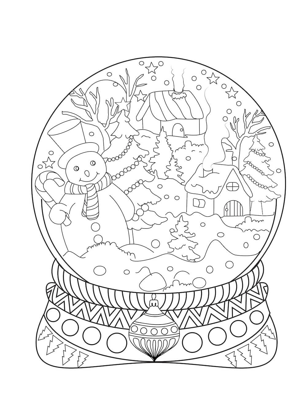 Snow Globes Coloring Pages