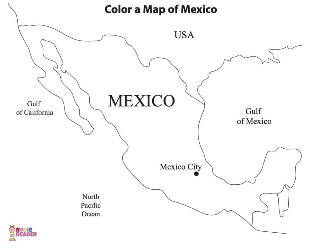 color a map of mexico