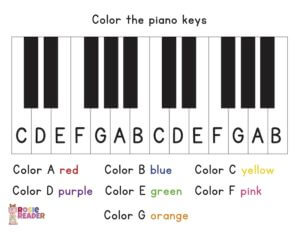 piano coloring page