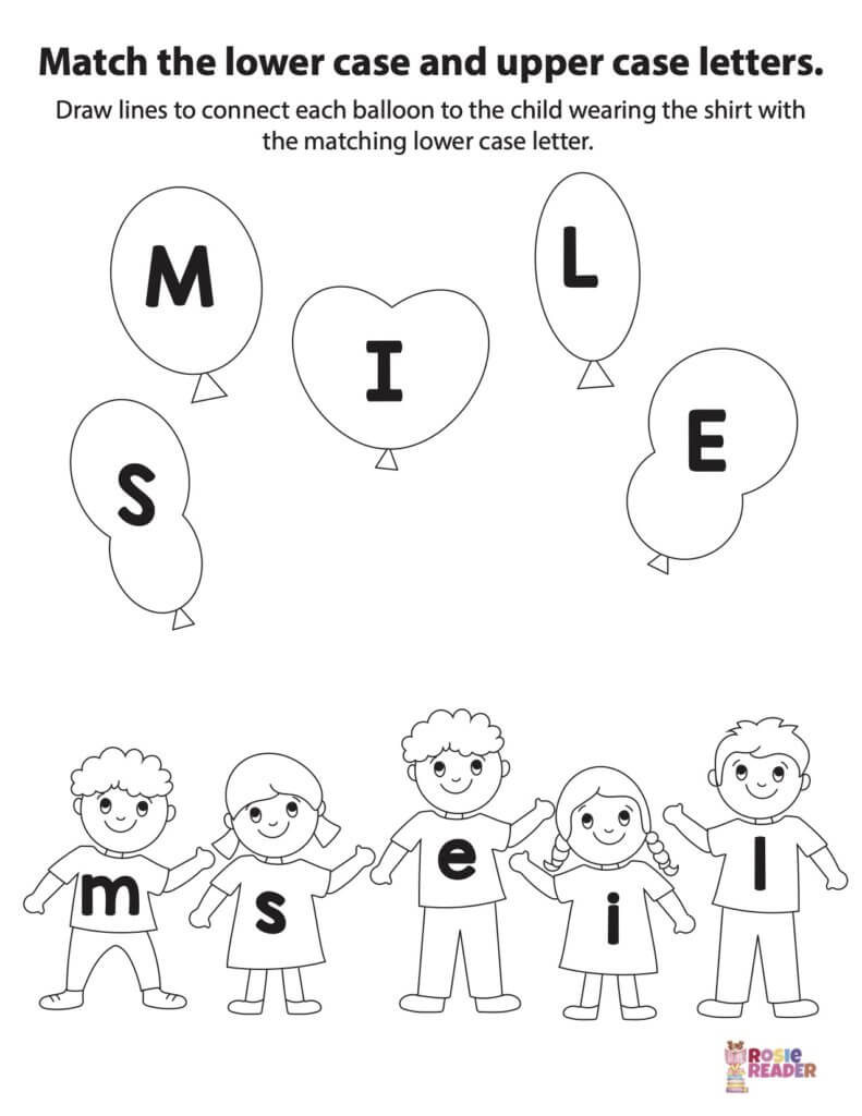 Matching Upper And Lower Case Letters Reading Adventures For Kids 