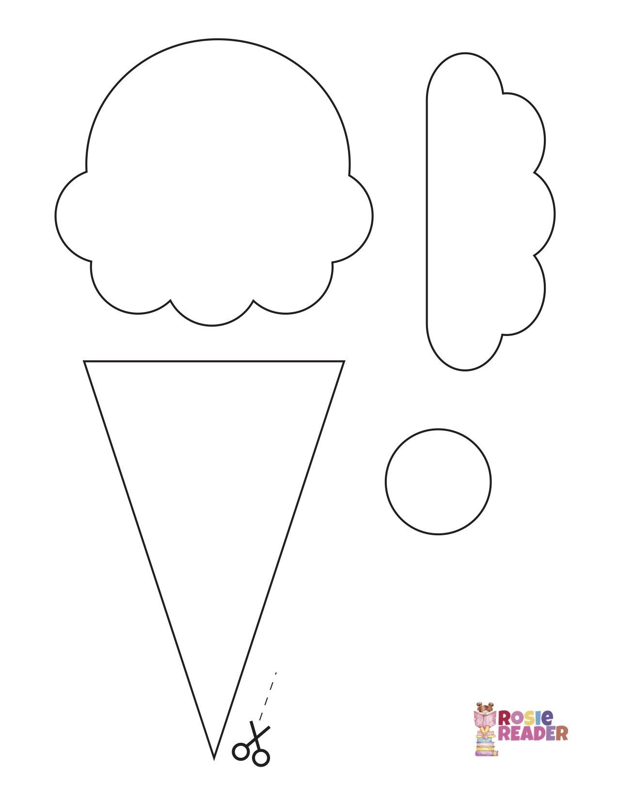 Ice Cream Scoop Template Printable