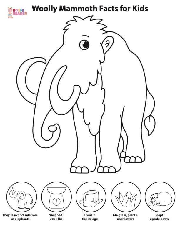 woolly mammoth coloring page