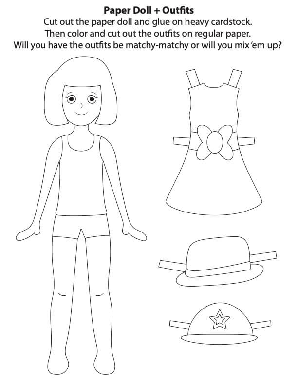 Paper Doll Printables - Reading adventures for kids ages 3 to 5