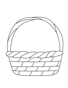 Empty Basket Coloring Page - Reading adventures for kids ages 3 to 5