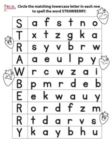 matching letters worksheet