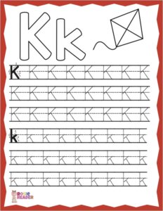trace letter k