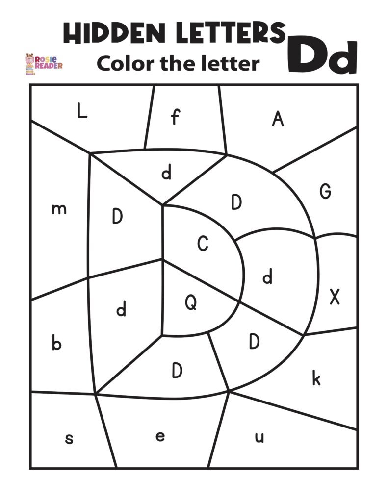 letter d coloring sheet